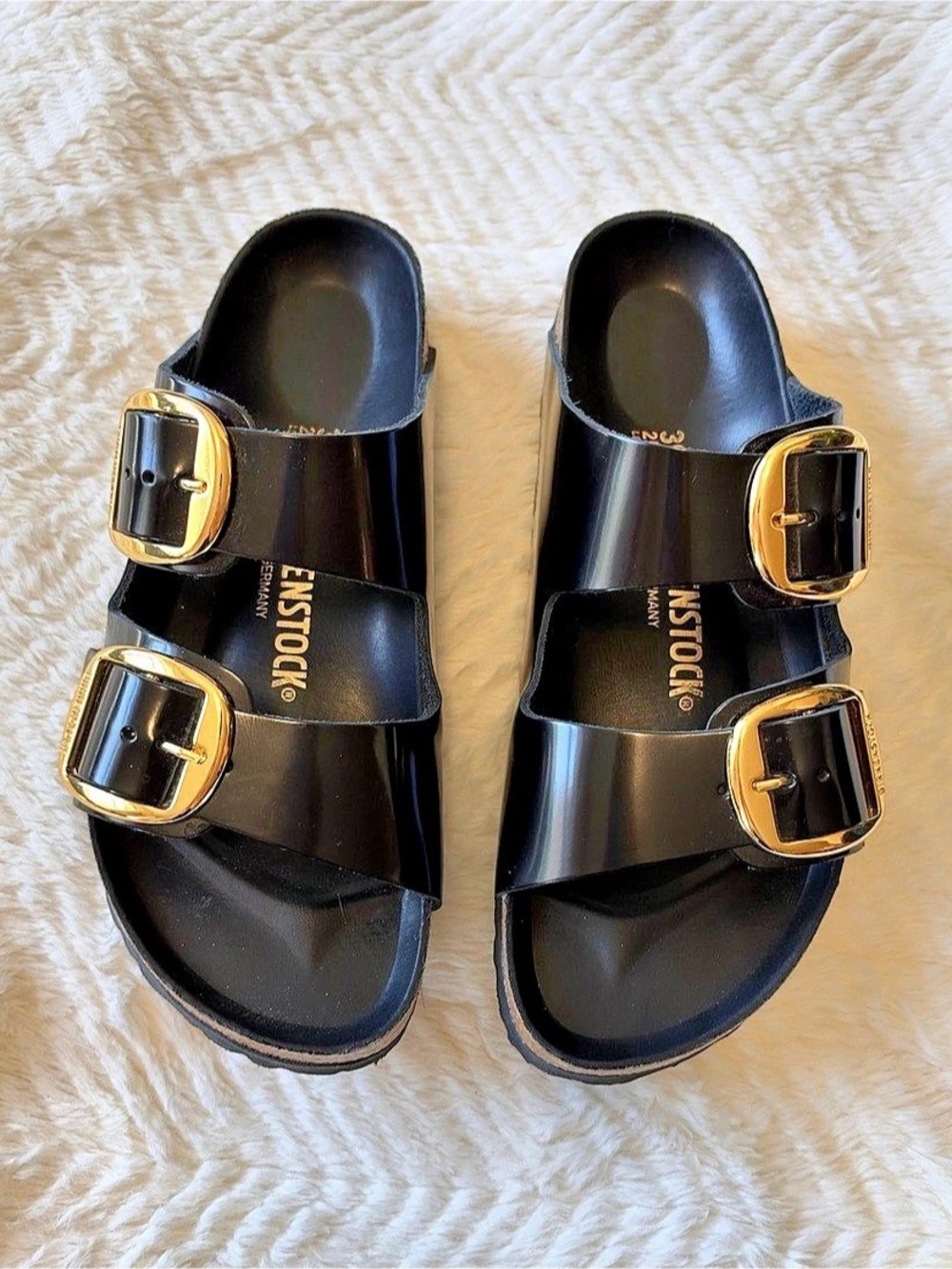 Birkenstock Arizona Sandals High Shine Black EU 39